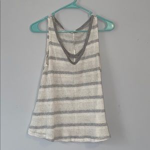 Gray & White Tank Top